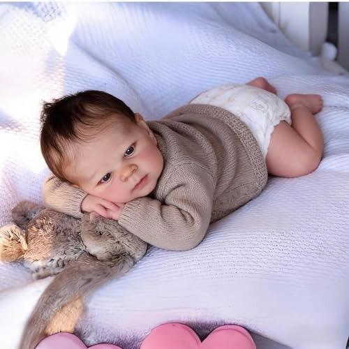 Elijah Reborn Baby Doll - 17 inch Silicone Blue Eyes Ages 3+