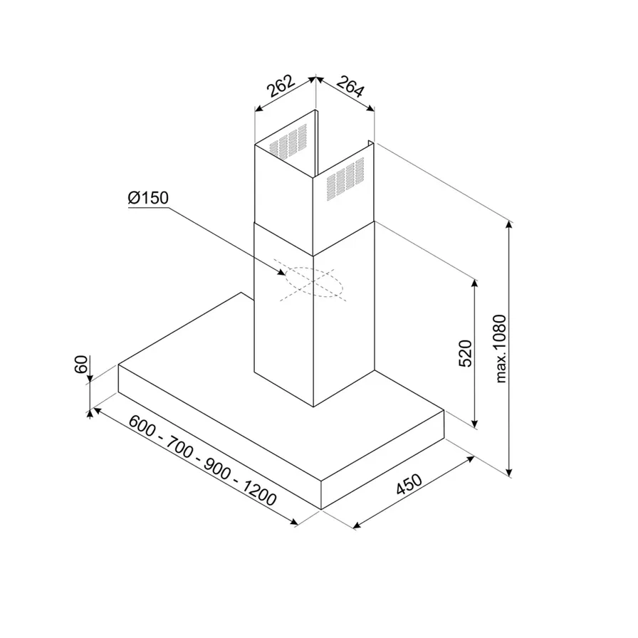 Universale - 820 cubic metre per hour 600 millimeter