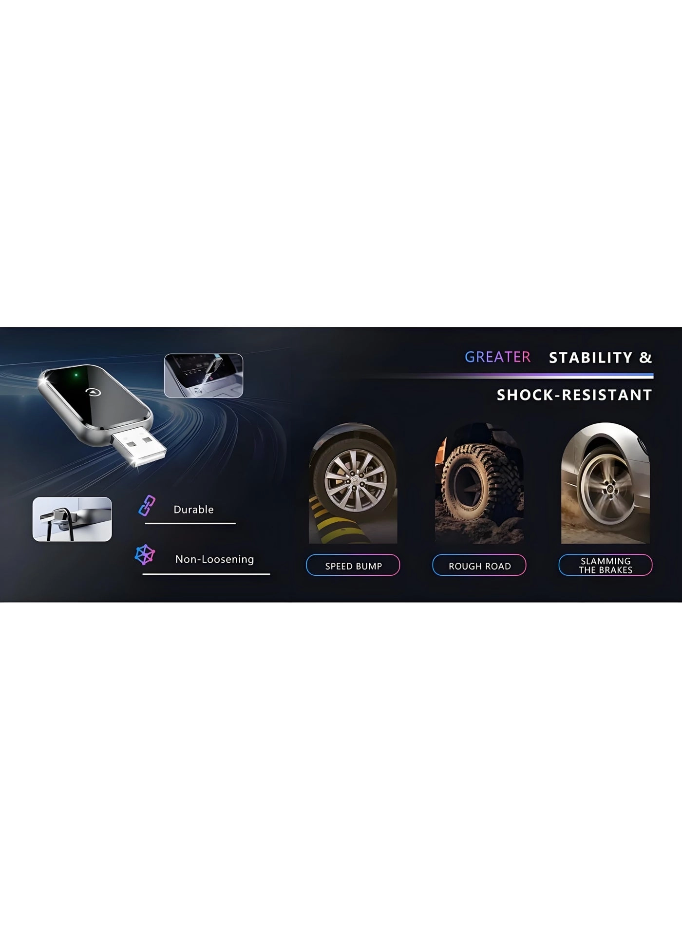 Wireless CarPlay Adapter - For iPhone Android USB & USB-C