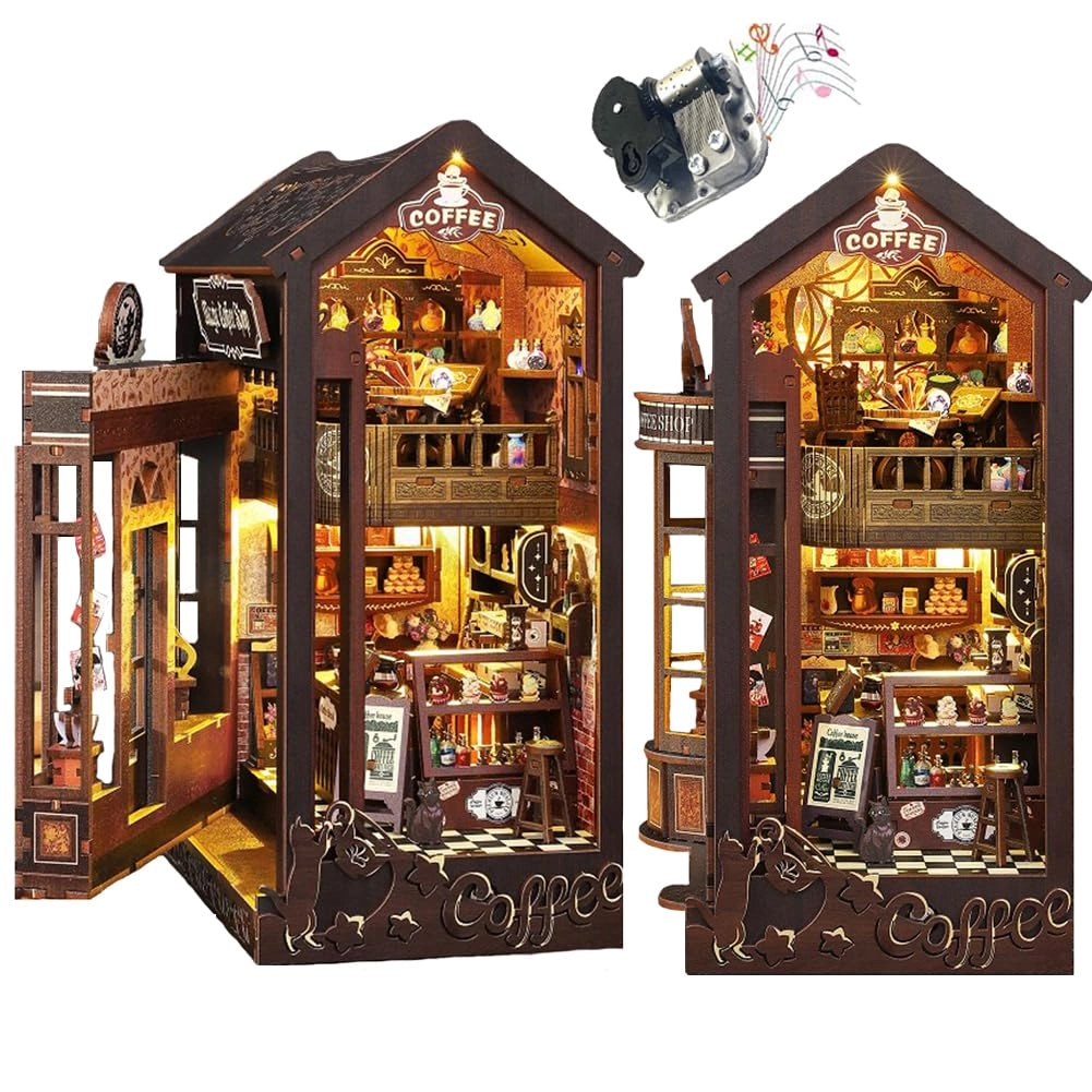 3D Wooden Puzzle Bookshelf Insert - Library of Books 1:24