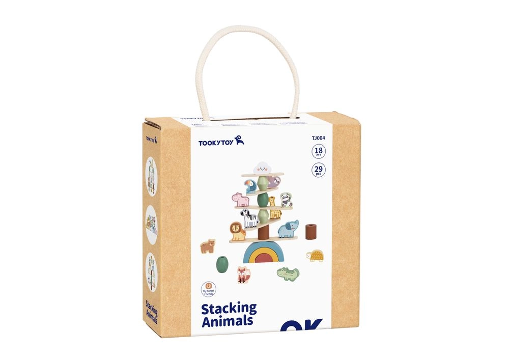 Wooden Stacking Animals - 18 months & above 29 Pcs