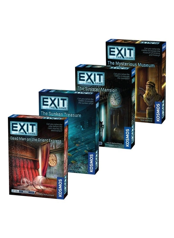 Thames & Kosmos EXIT: The Game: Dead Man on the Orient Express + EXIT: The Game: Sinister Mansion + EXIT: The Game: Sunken Treasure + EXIT: The Game: Mysterious Museum