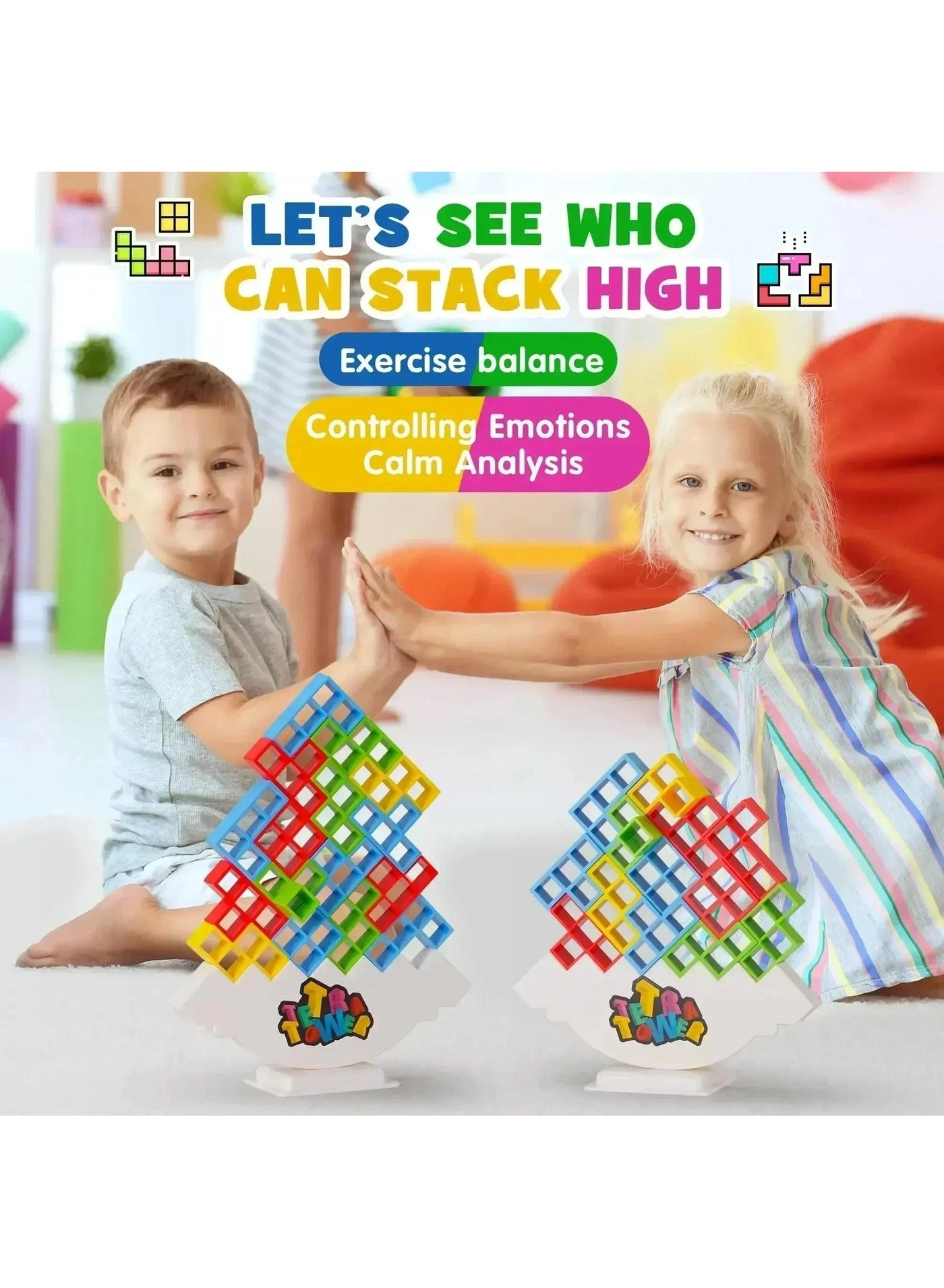 Fun Balance Stacking Building Blocks - 48 pcs