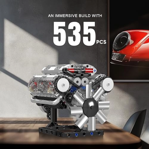 10088 Technik V8 Engine - 535 pcs