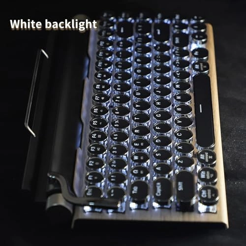 LED Backlit Retro Mechanical Keyboard - Bluetooth