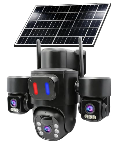 Solar 3-Lens Security Camera 2K