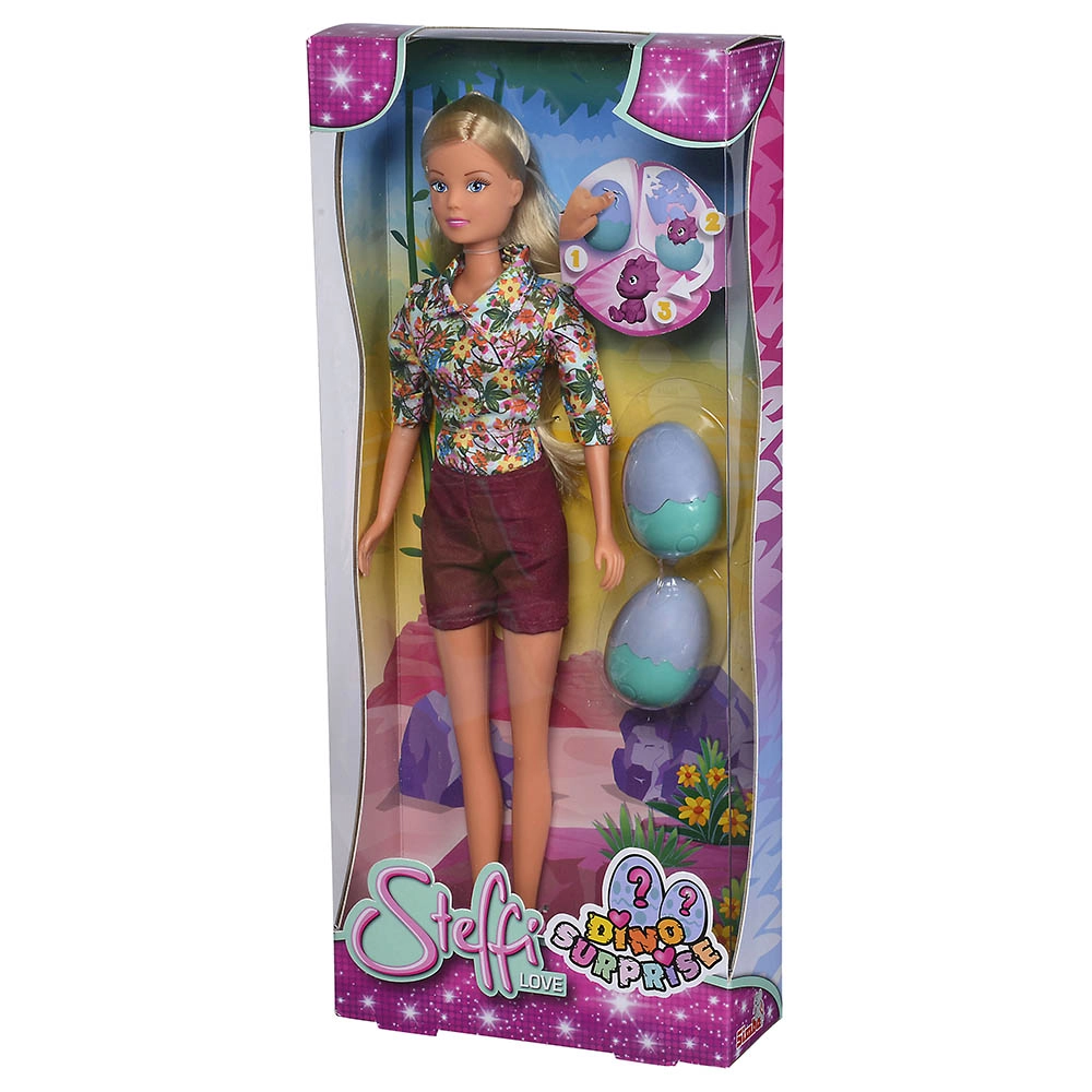 Steffi Love Dino Surprise Doll - 29 cm two dinosaur eggs Ages 3+