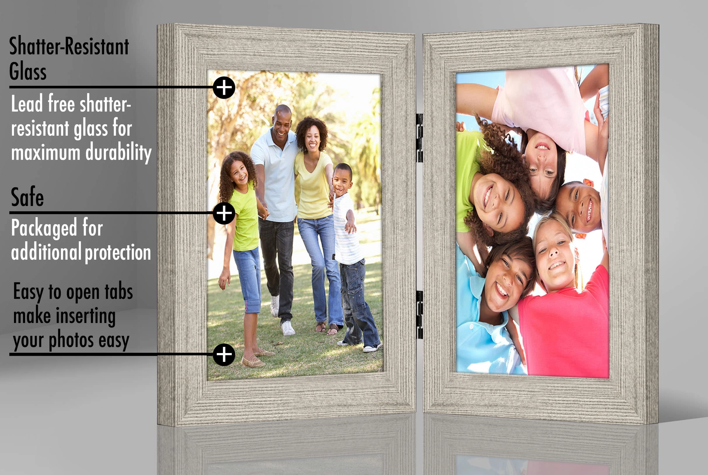 Hinged Double Picture Frame - 4X6 2