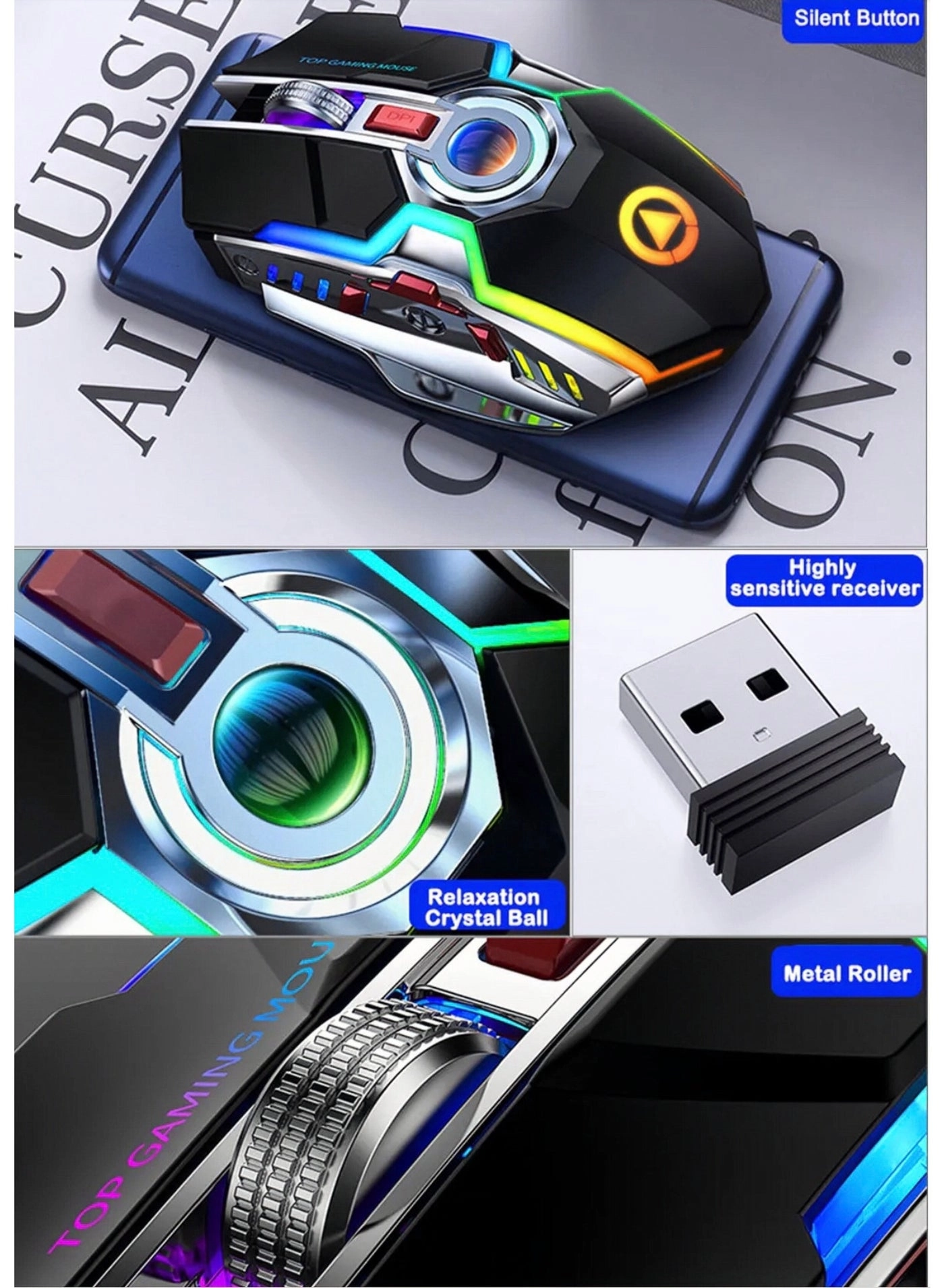 Gaming RGB Breathing Light Mouse - USB