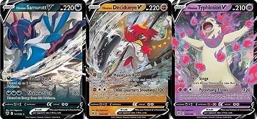 Hisuian Samurott V + Decidueye V + Typhlosion V - 3pcs