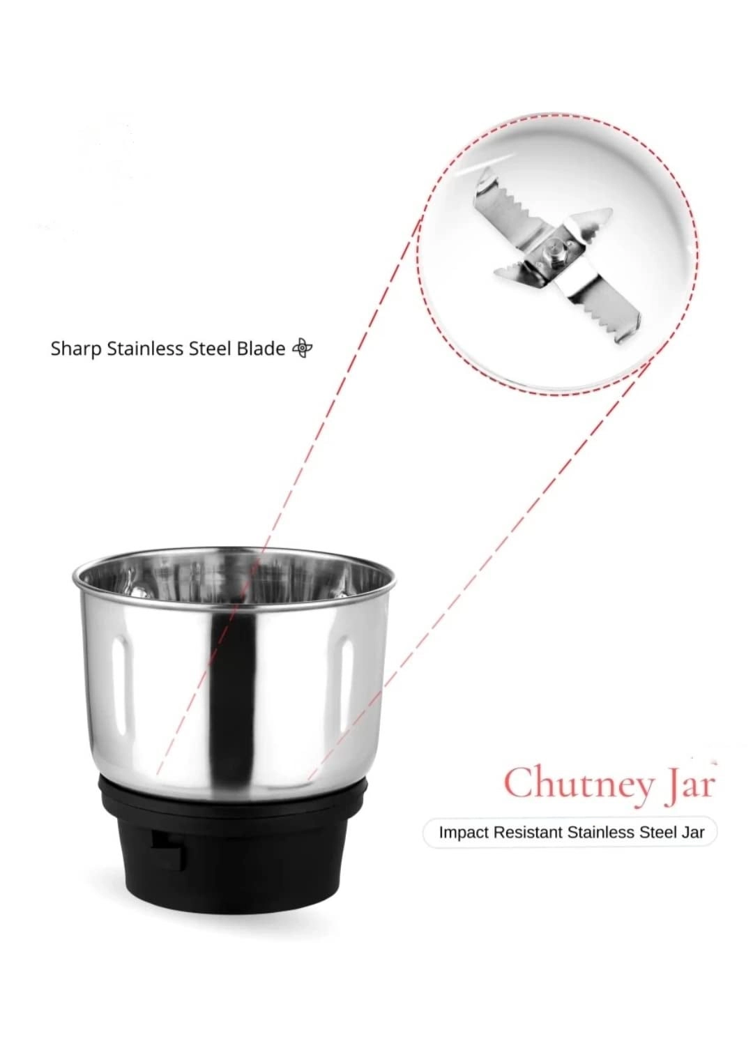 Mixer Grinder Jar - 200 ml 400 ml