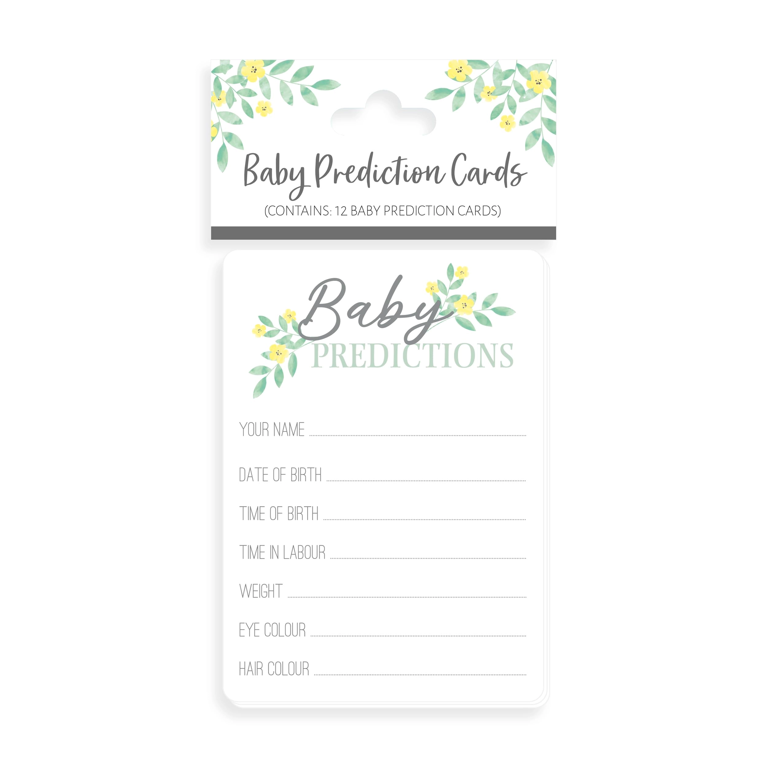 Baby Prediction Cards - 12 pieces