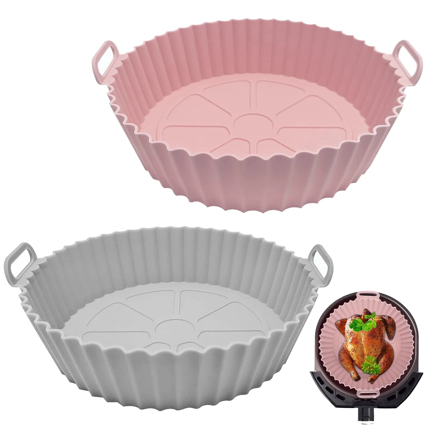 Tongboke Air Fryer Silicone Mat - Silicone 2 pieces