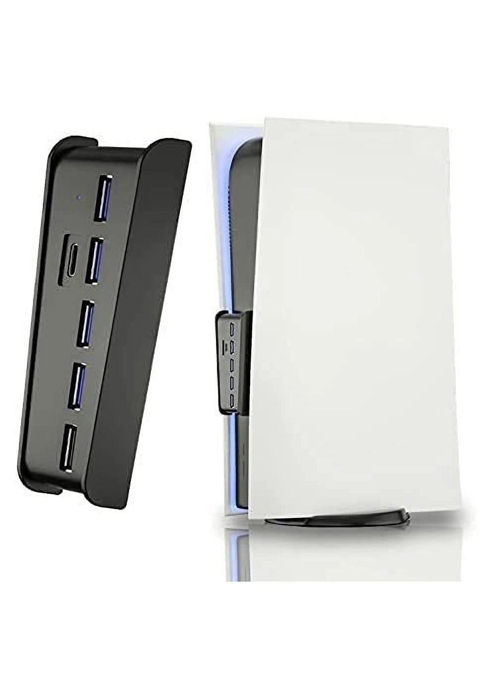 5 Ports USB Hub - PS5 Slim 2 Type C + 3 USB-A 2.0