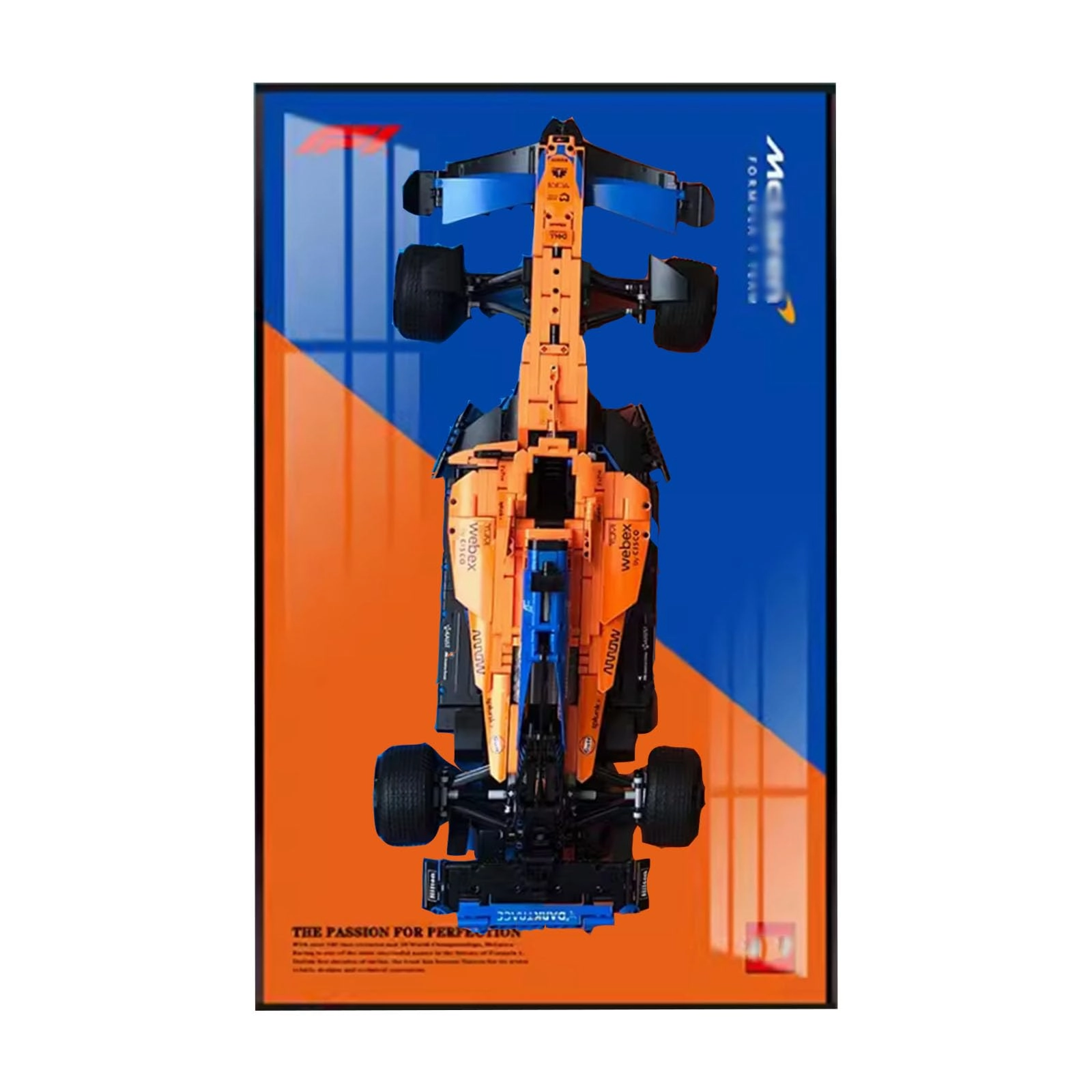 SONNIES Lego Display Wallboard (42141) - 80 x 50 cm Acrylic Wall Mount