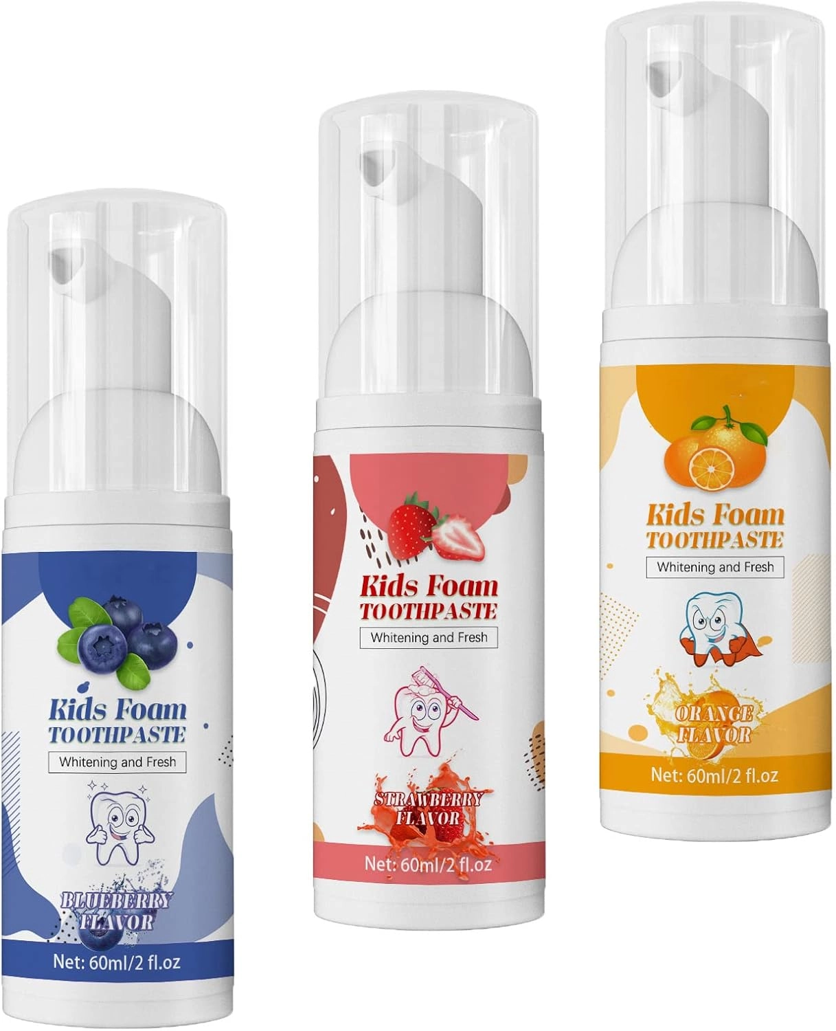 woobles Foam Toothpaste - 60ml Kids Fluoride Free