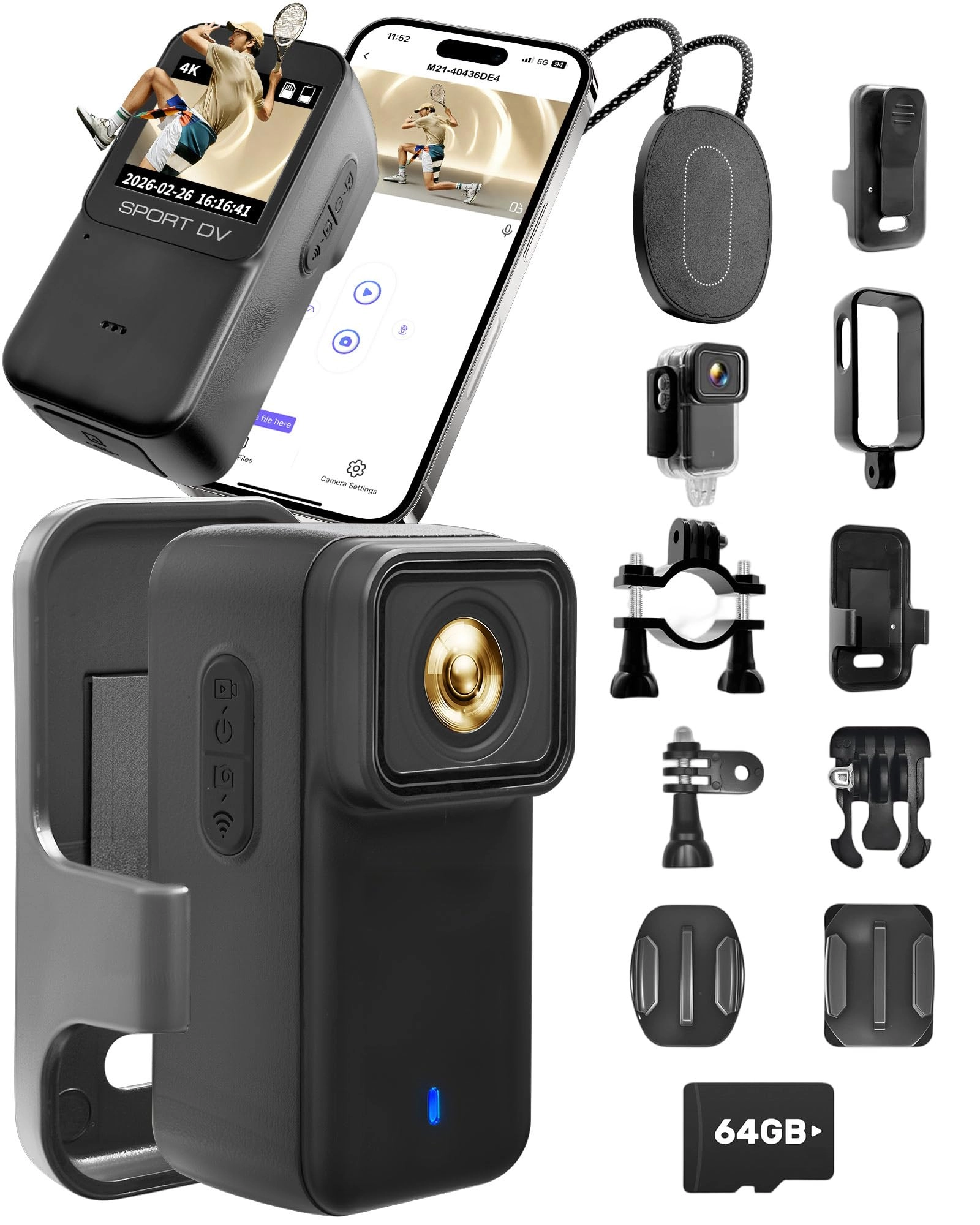 NinjaCam Mini Action Cam 4K