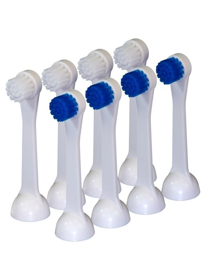Cybersonic Classic Compact Replacement Brush Heads - 8 Pack White
