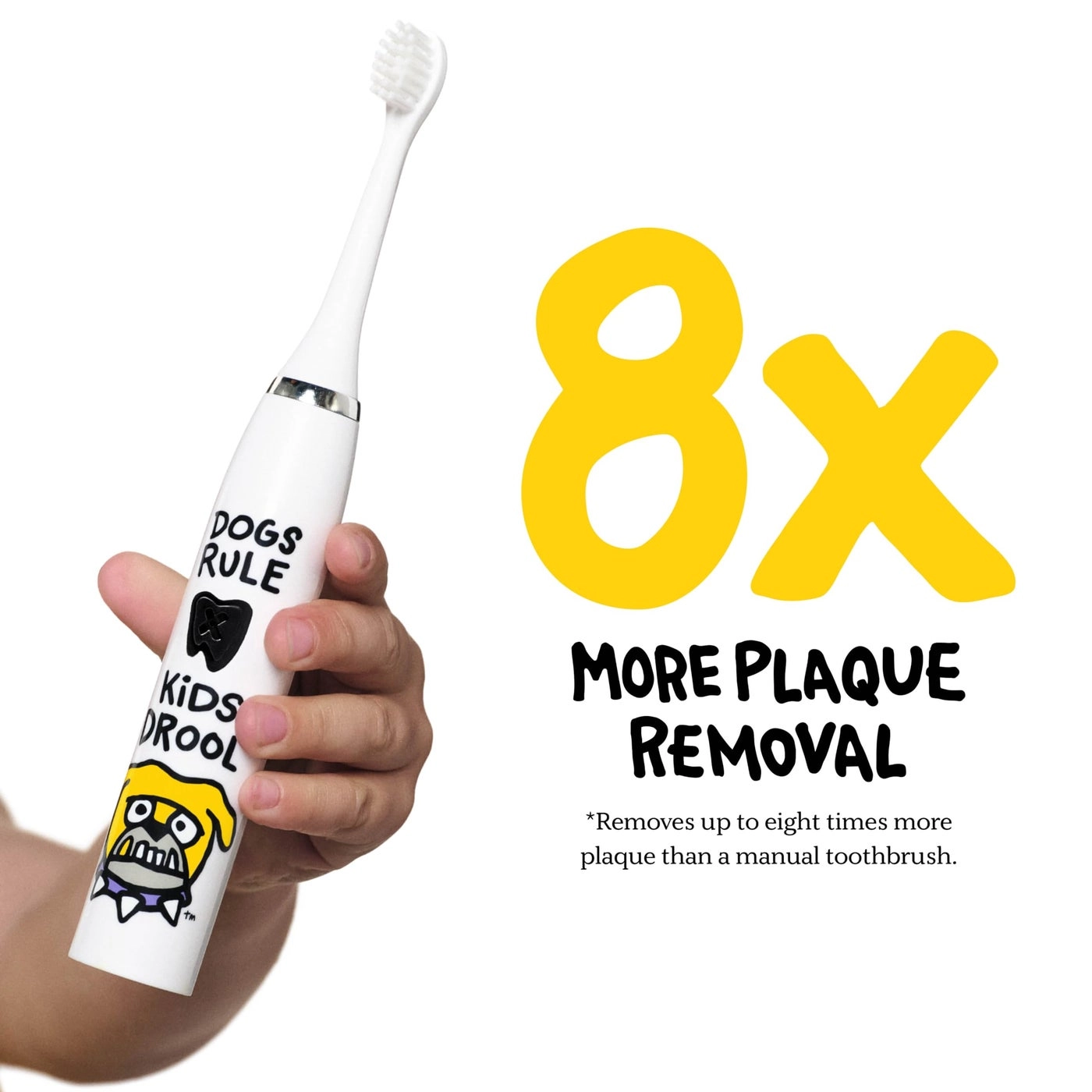 Kids Electric Toothbrush - Rechargeable Vibrating Timer 6 Replacement Heads
