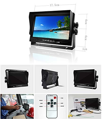 Rearview Camera - Night Vision + 7" TFT LCD Monitor - 800x480