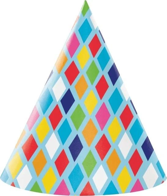 CREATIVE CONVERTING Sprinkles Hat - 7inX5.75in 8 pcs Adult