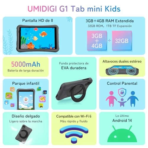 G1 Tab Mini Kids - 3GB 8 Inches 32GB