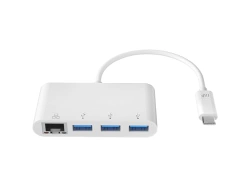 USB-C 3-Port USB 3.0 Hub and Gigabit Ethernet Adapter