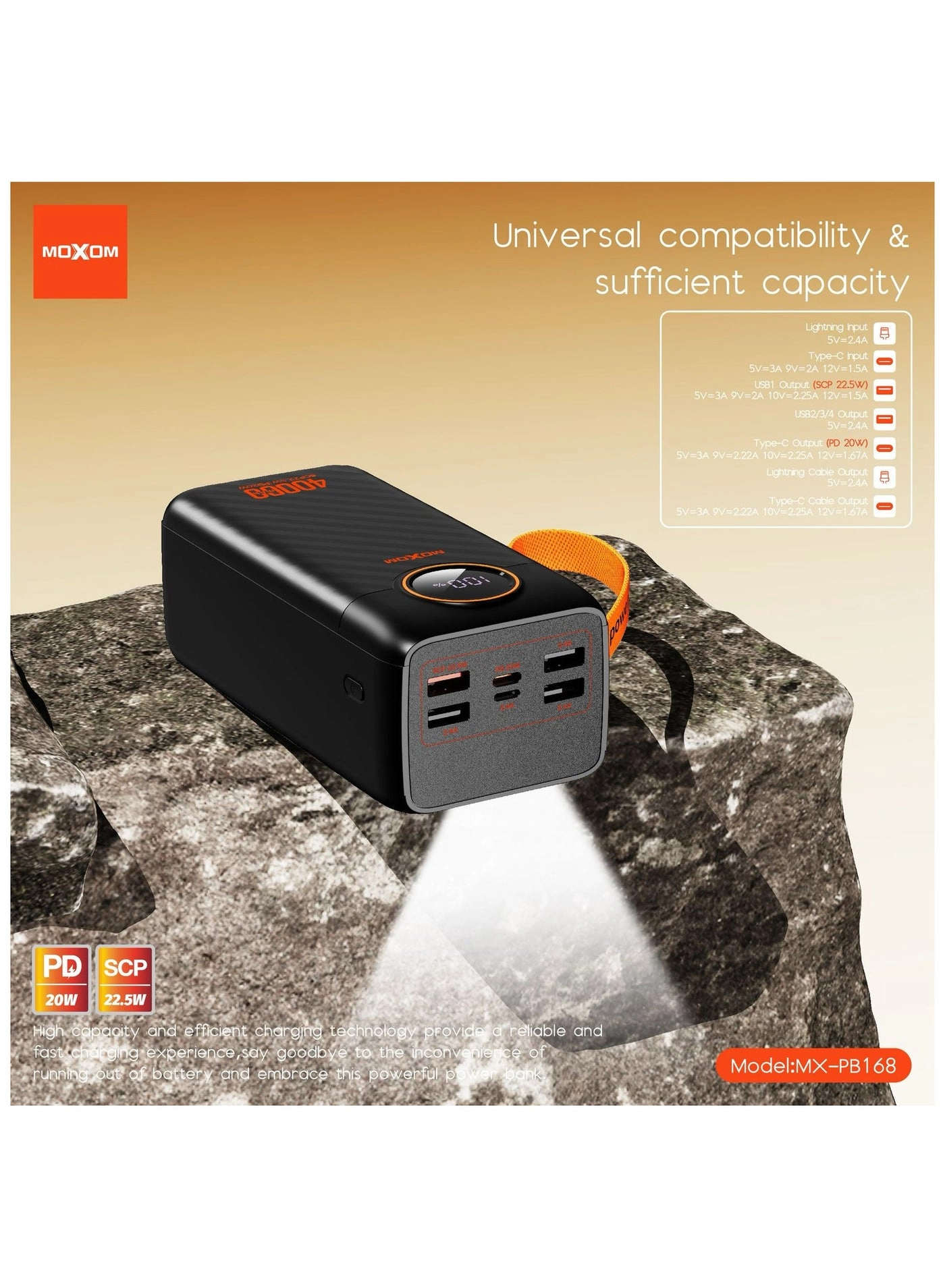 MX-PB168 - 40000mAh 20W 22.5W