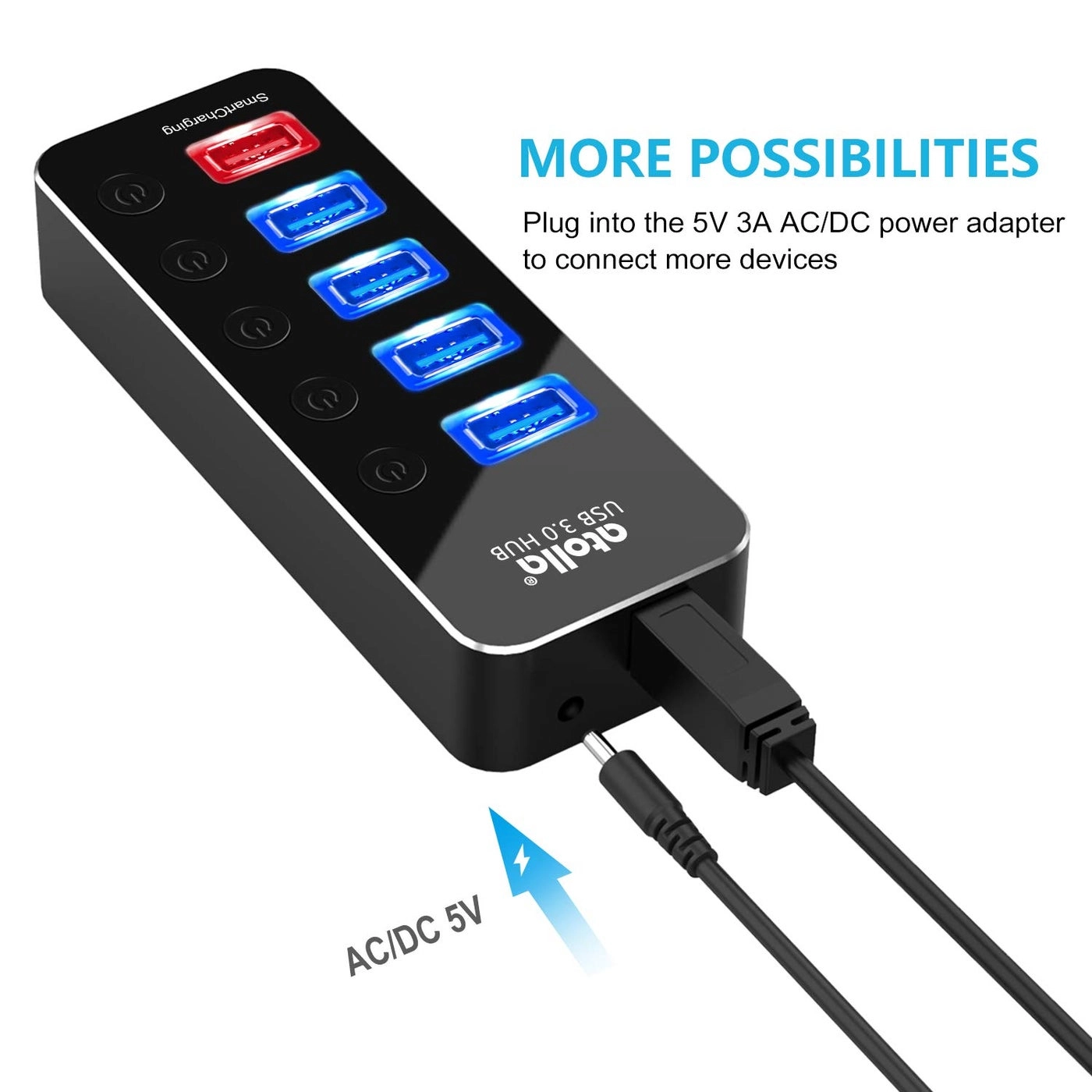 USB 3.0 Hub - 4-Port 5V/3A Adapter