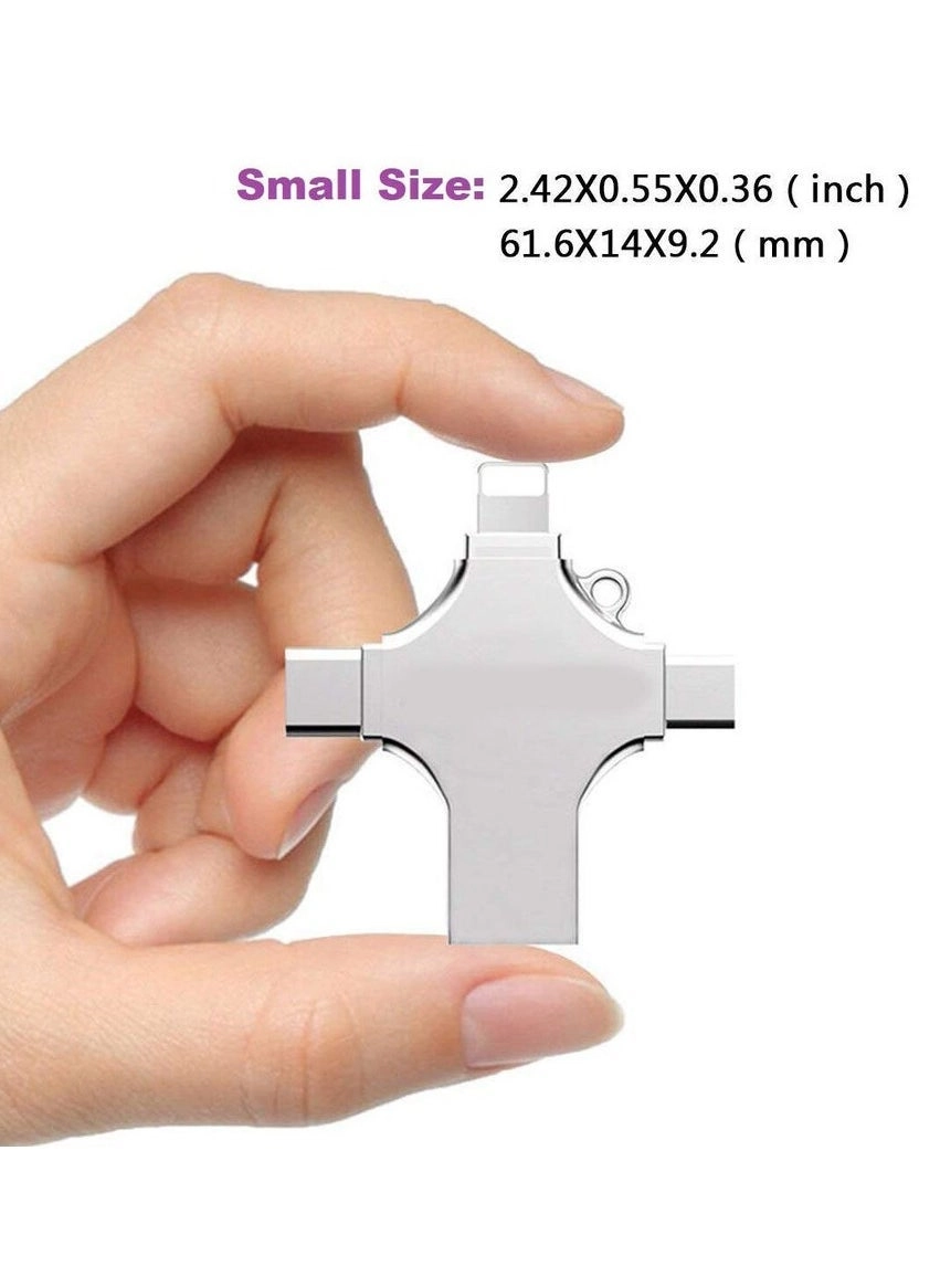 High Speed 4 In 1 Multi-function OTG USB Flash Drive - USB 3.0 Type-C 512GB