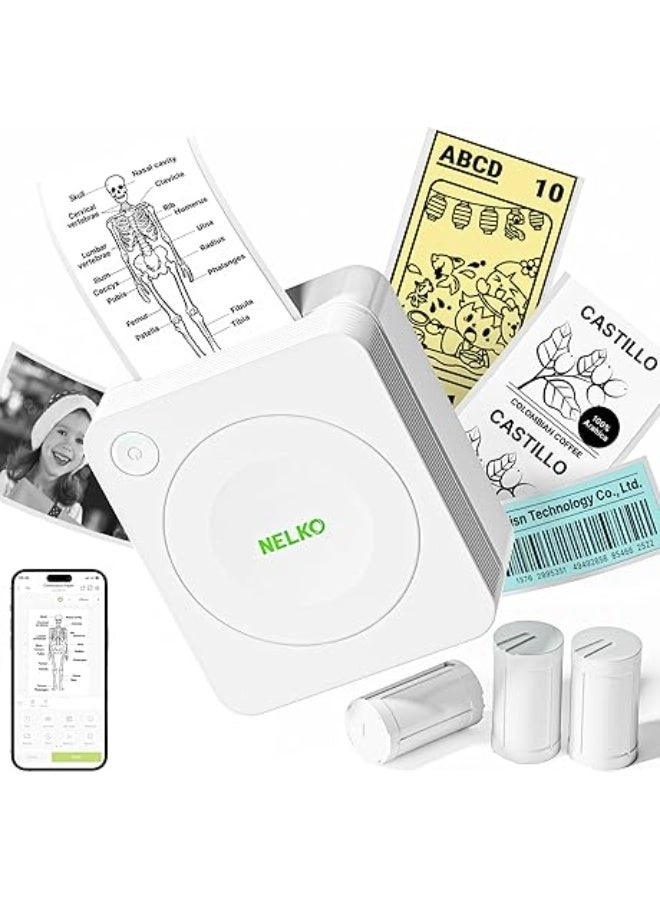 Nelko PM230 - Bluetooth 3 Rolls Paper WHITE