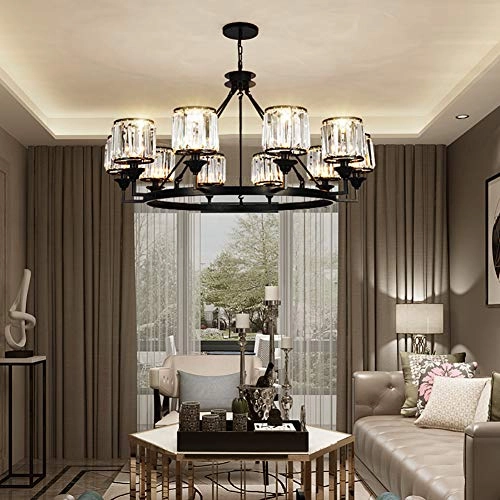 Modern Minimalist Luxury Chandelier - Black and gold 60*43cm