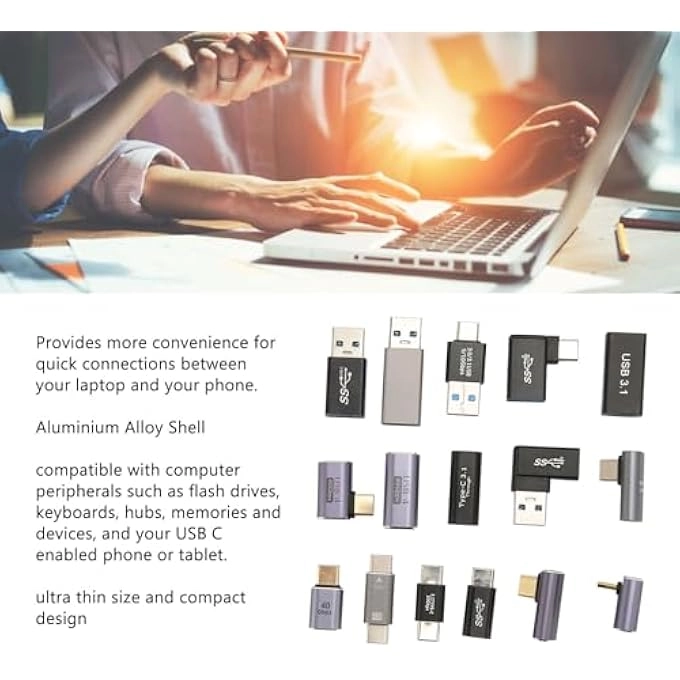 USB ADAPTERS - 16 PIECES 3.0 3.1 TYPE C Kit