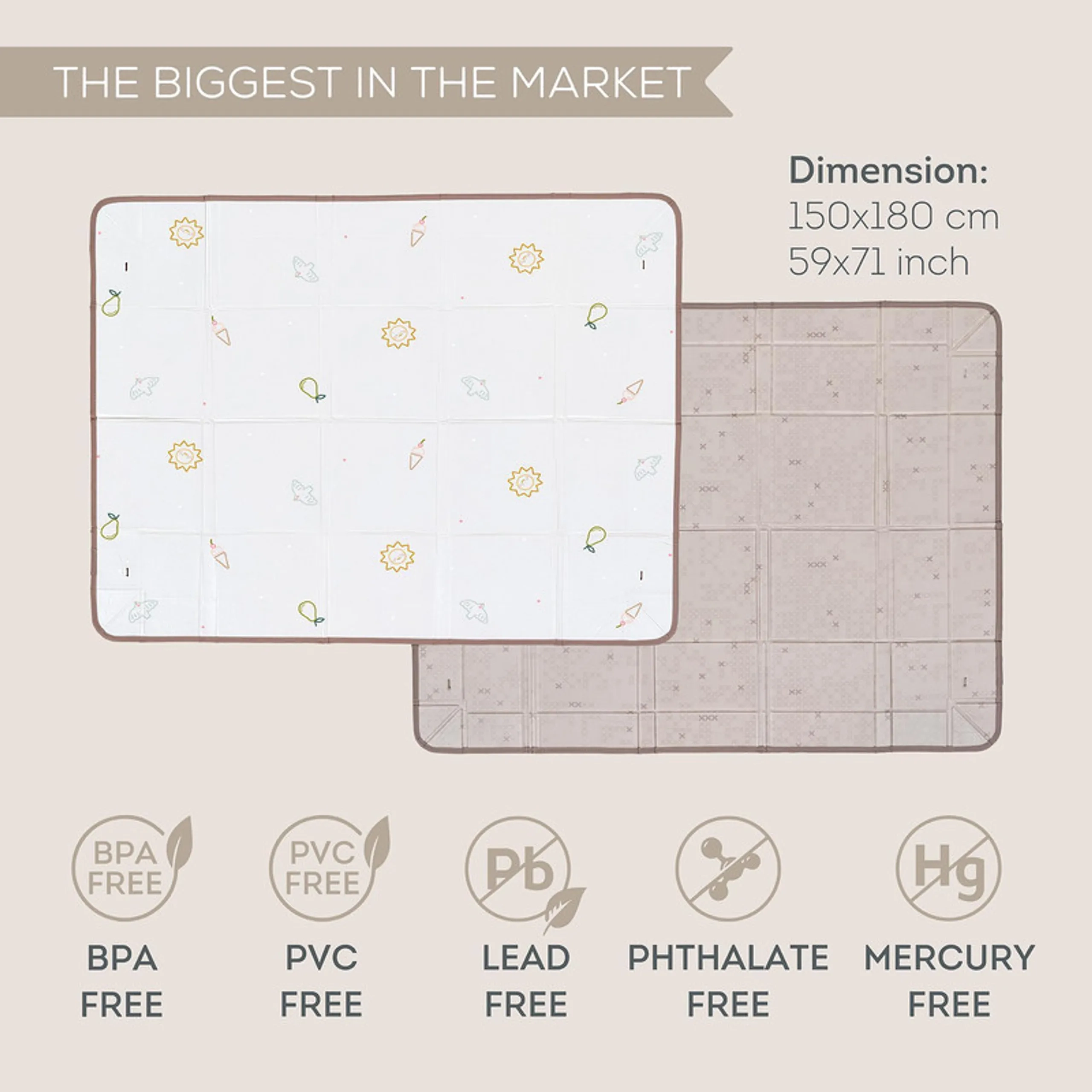 Fold'n Fun Playmat - Suitable for 0 month & above