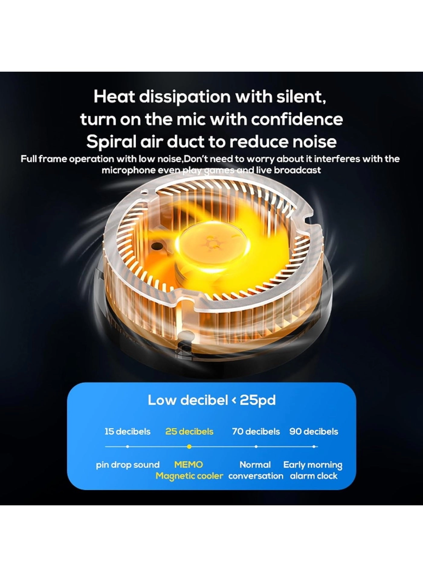 CX07 - Magnetic Phone Cooler Black+RGB