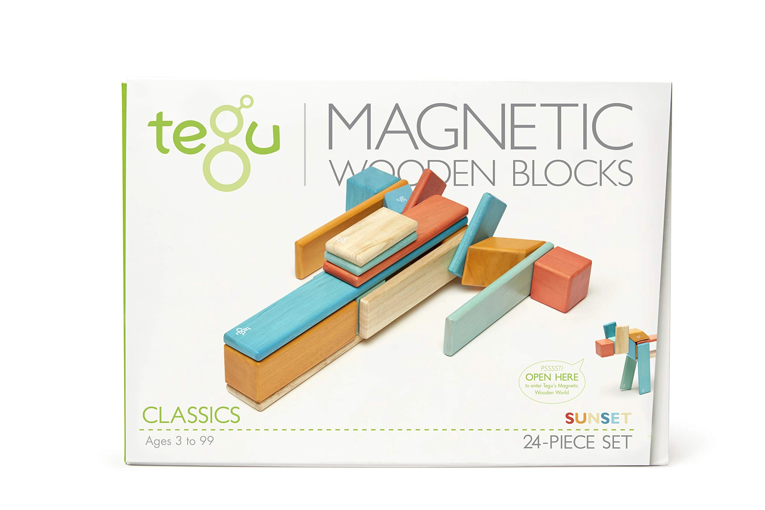 TEGU Magnetisches Holzblock-Set - 3 years and up 24 pieces