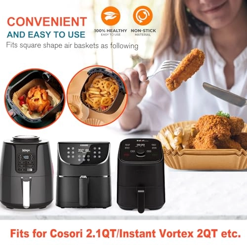 Mini Air Fryer Liners - Wood Pulp 125 piece(s)