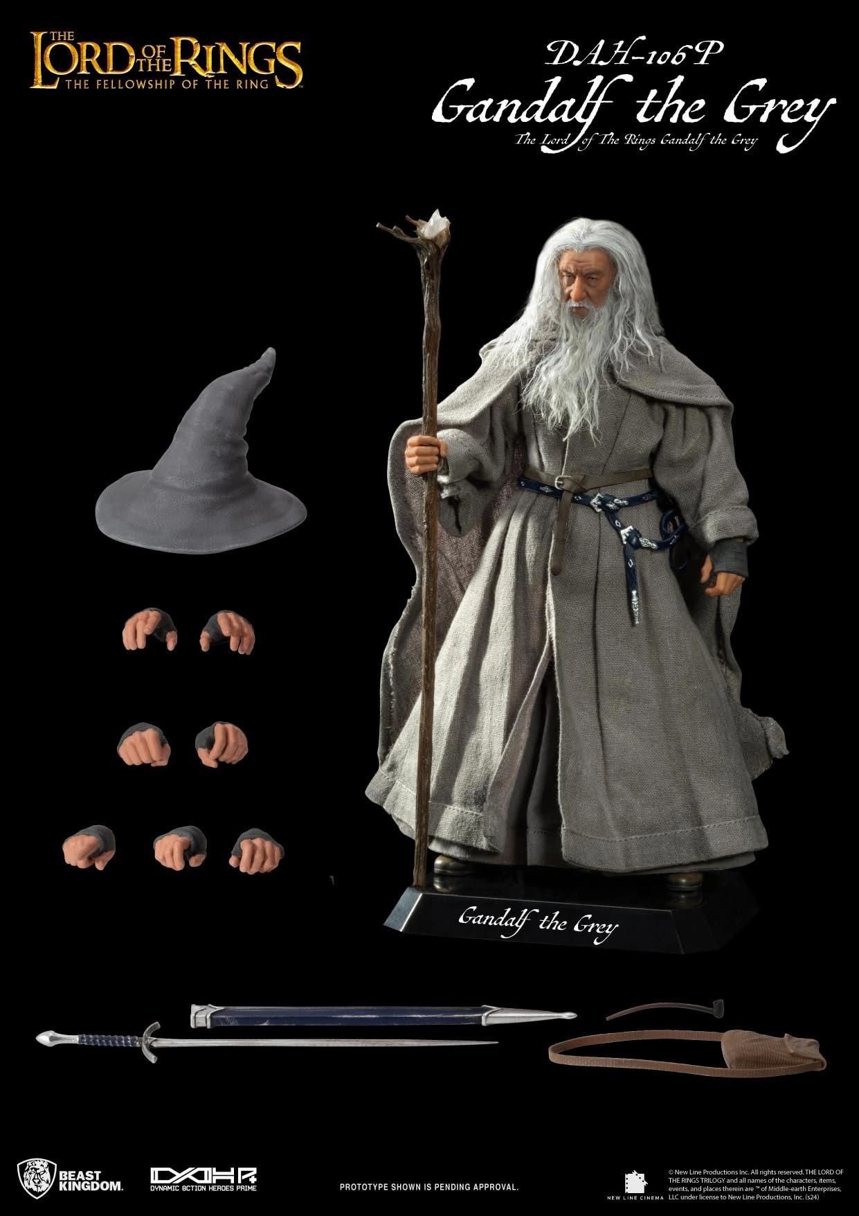 Gandalf the Grey - The Lord of The Rings (10.16 cm) (DAH-106P)