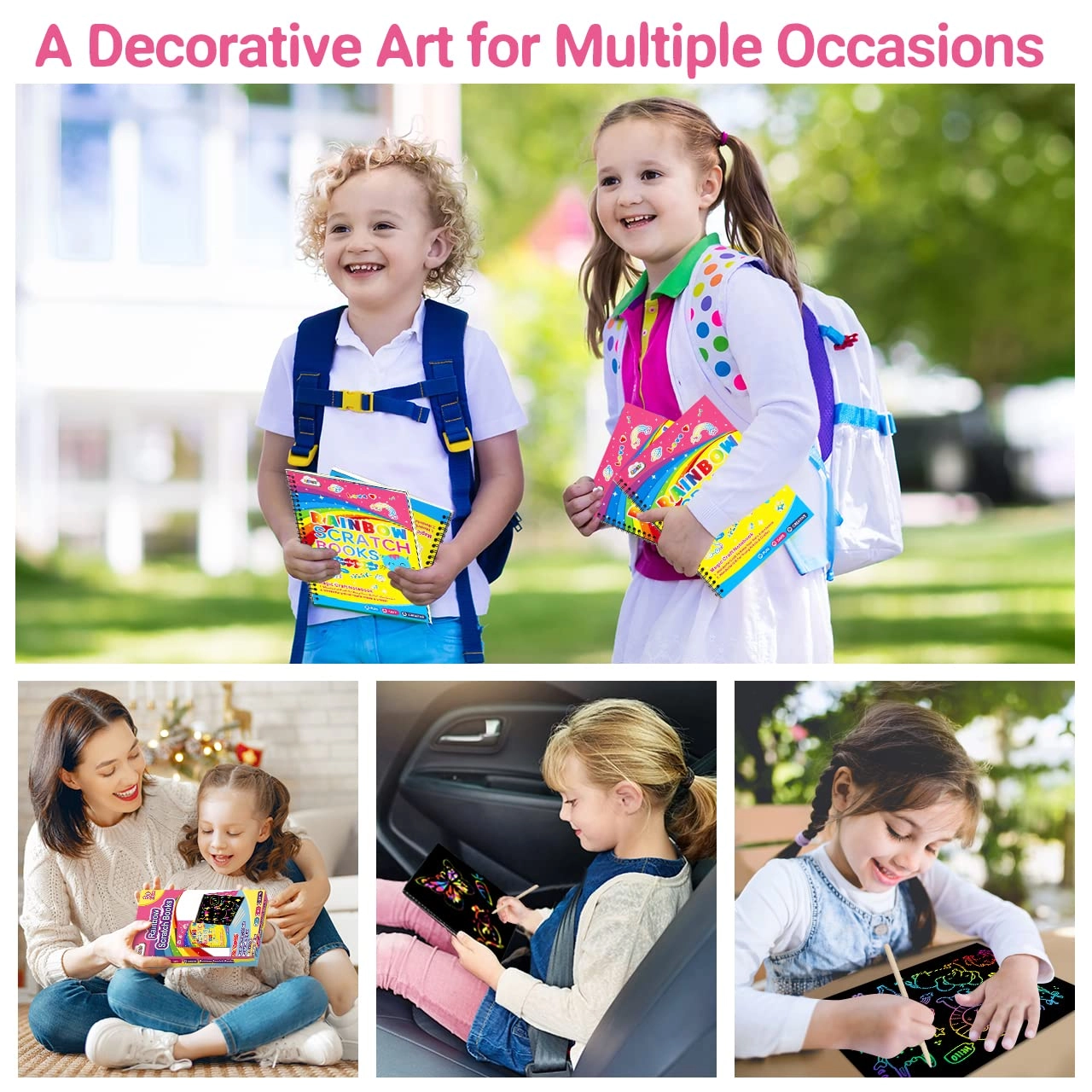 Rainbow Scratch Notebook Animal - 3+ years 2 pcs