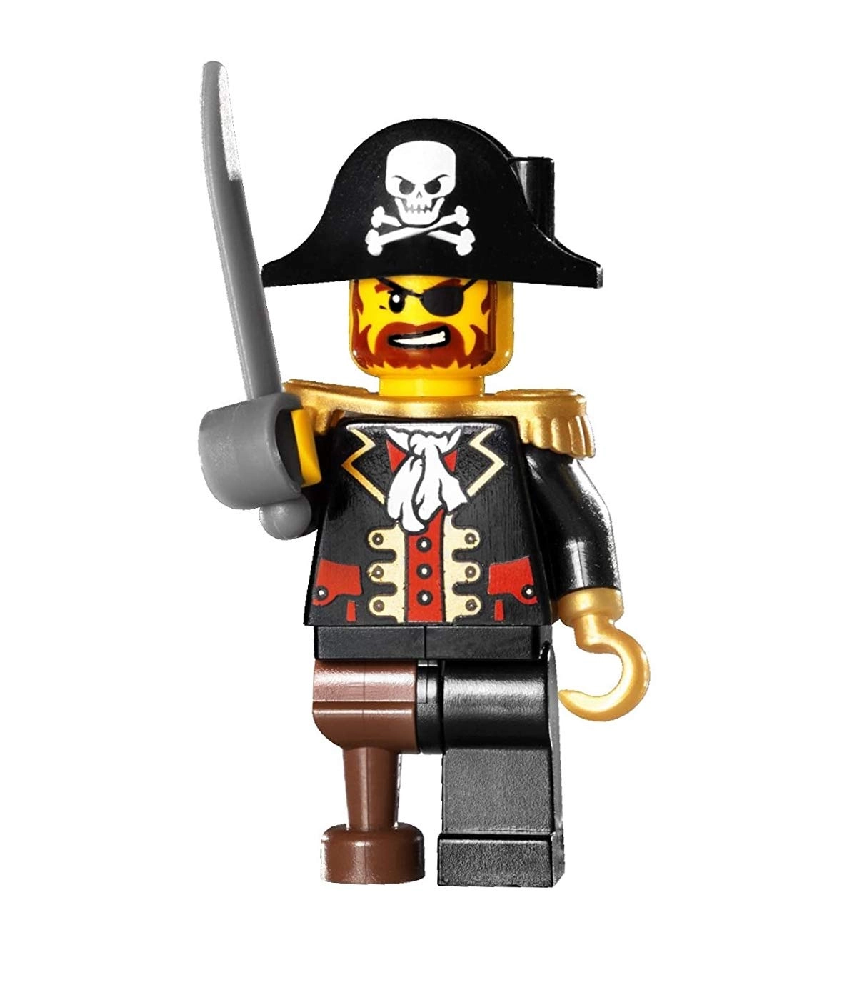 LEGO Pirate Captain Brickbeard Redbeard minifigure (pi081)