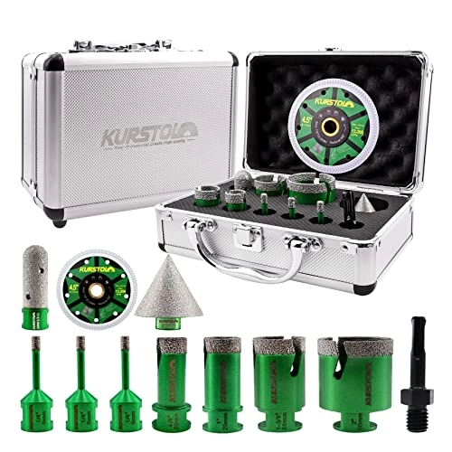 KURSTOL Diamond Core Drill Bits Kit - 11 PCS