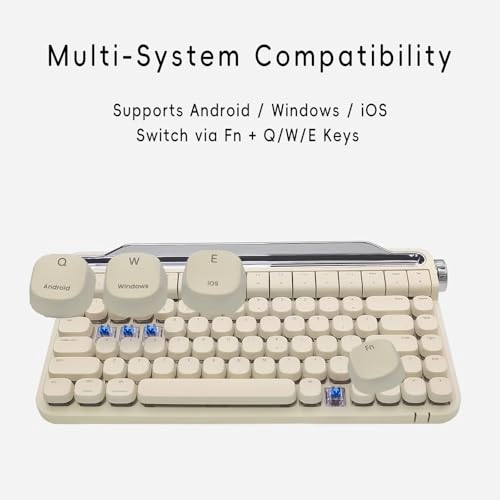 Retro Typewriter Keyboard - Wired/Wireless