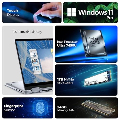 Inspiron 14-7440 7440-7-16-512 - 14'' Core Ultra 7-150U 24GB DDR5 1TB SSD