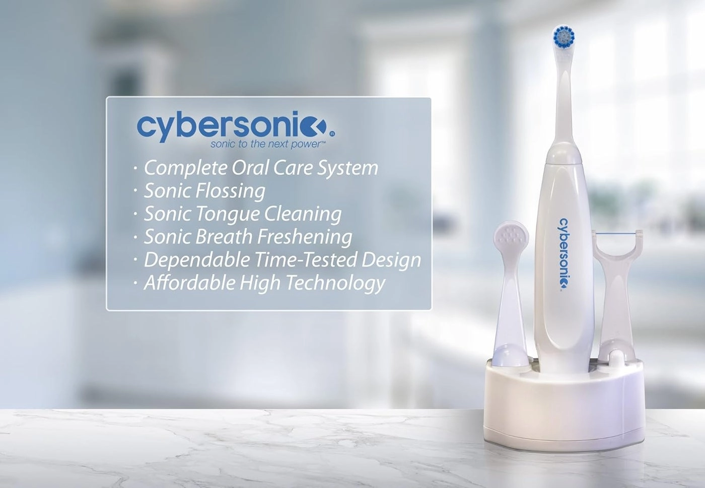 Classic Electric Toothbrush - 10 Piece Set Rechargeable Kit