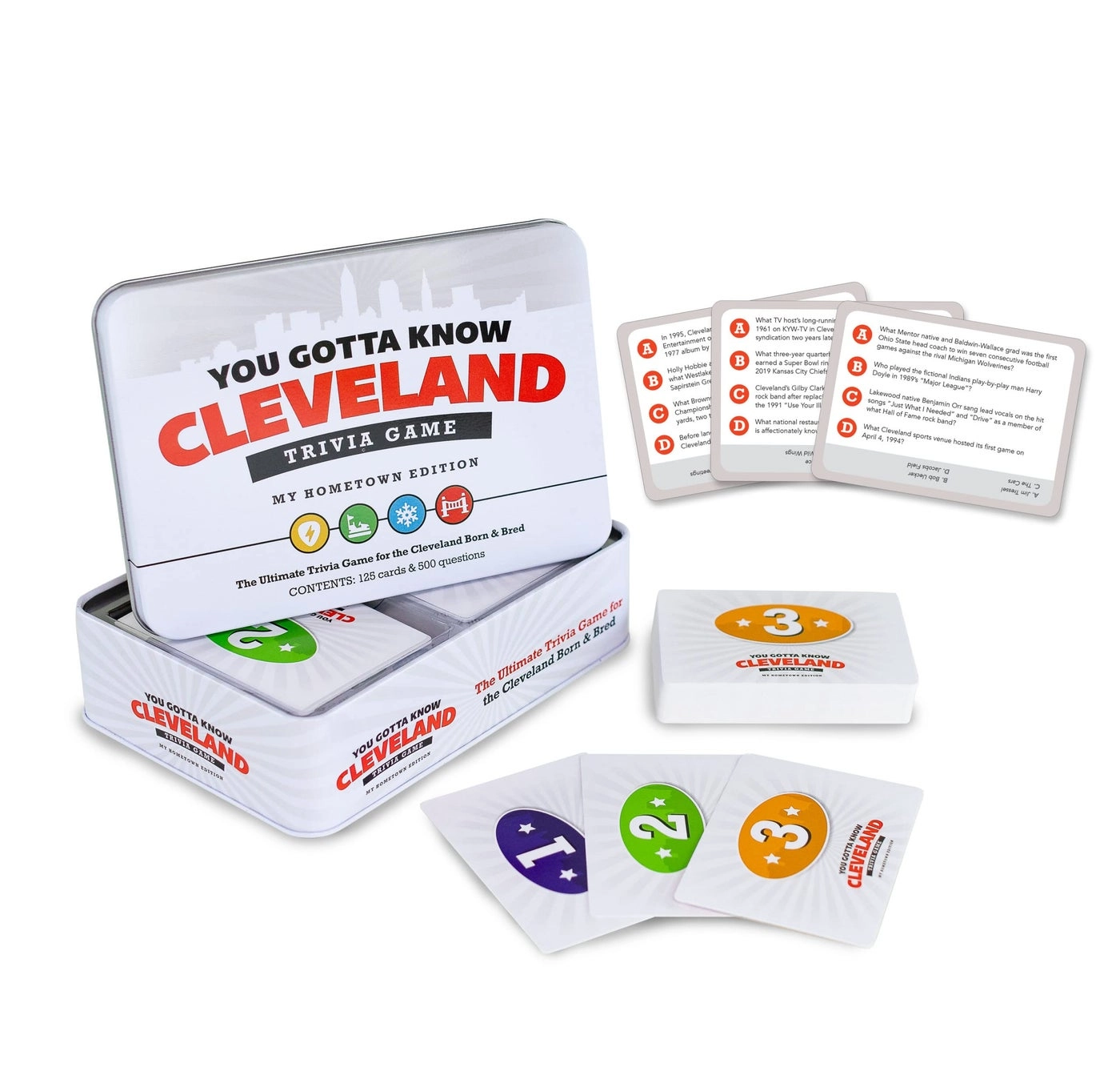 You Gotta Know Cleveland Hometown Trivia Game - 125 trivia cards 500 Questions