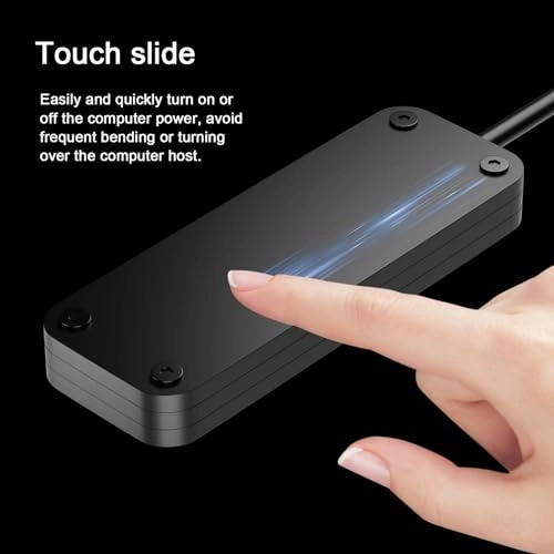 Touch Sliding Desktop Computer Power Switch - PCIE RGB Lighting