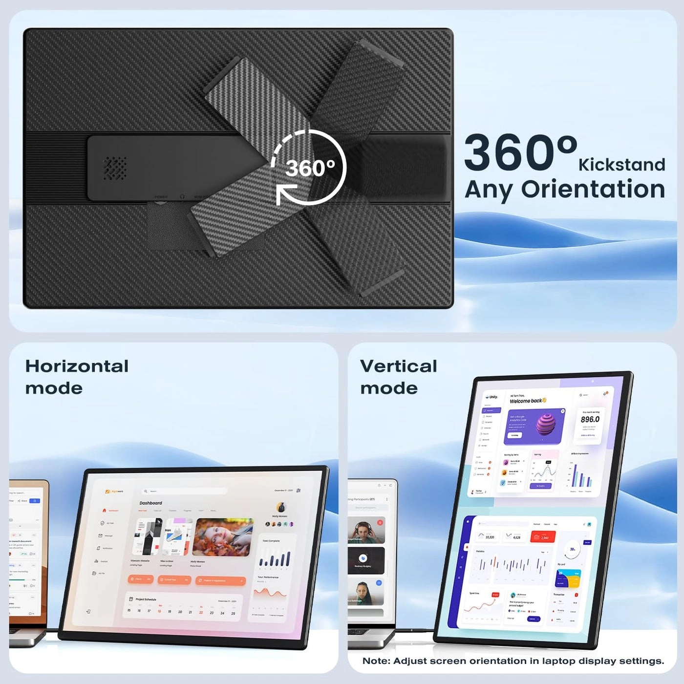 Portable Monitor - FHD 1200P 16 Inch