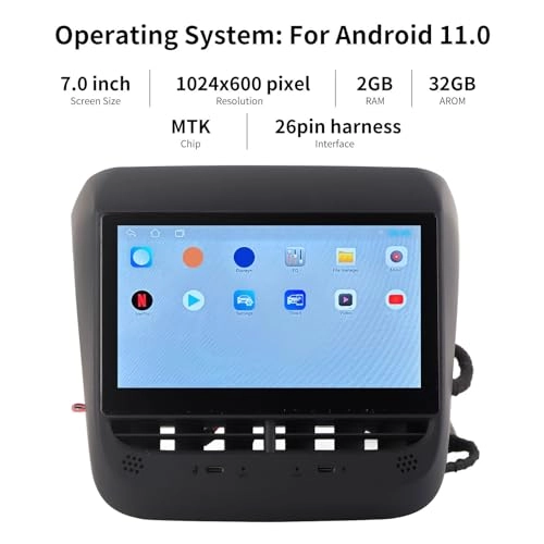 Rear Seat Display Screen - 7 Inches