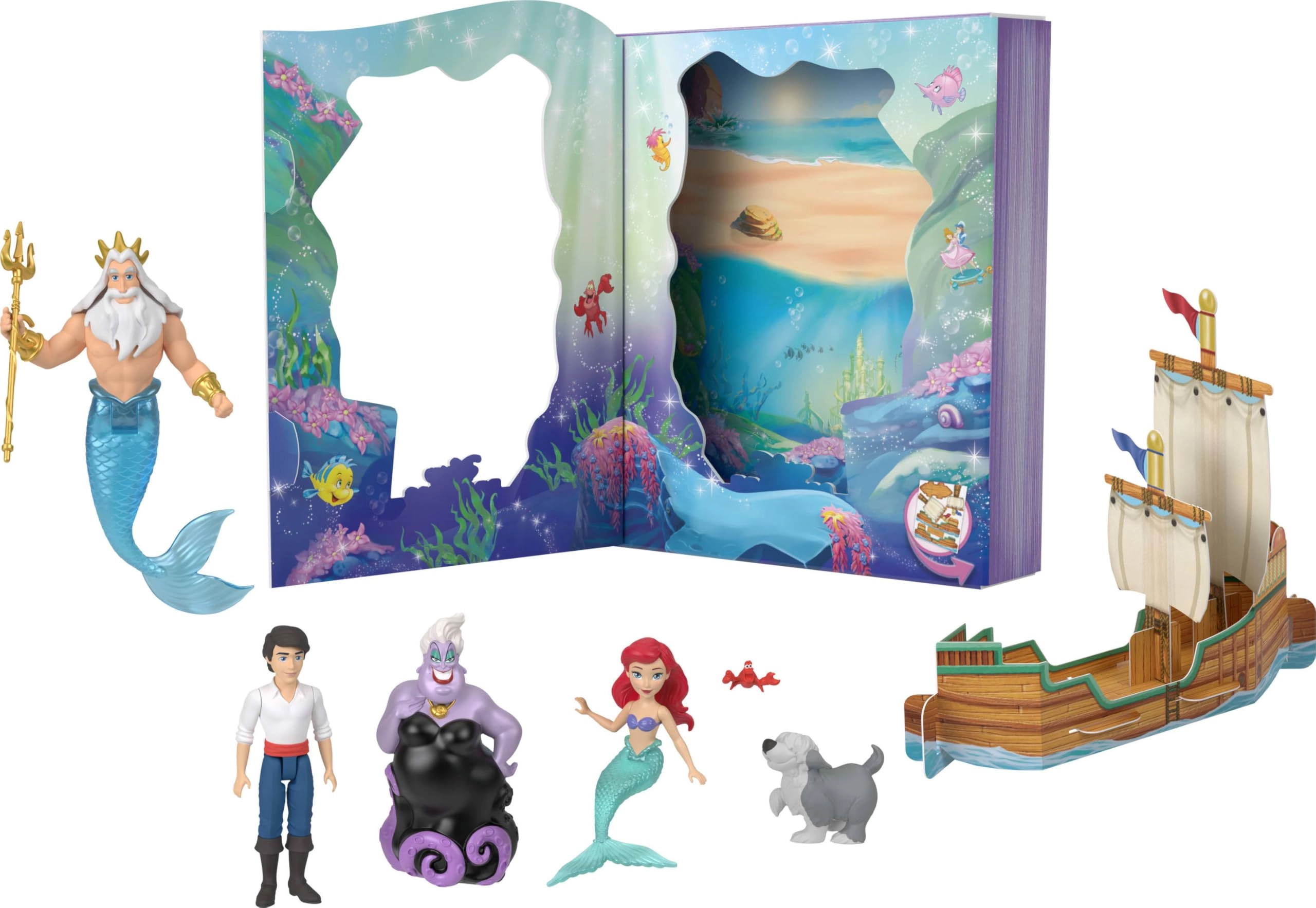 Mattel Ariel Storybook Set - 6 Characters Multicolor Ages 3+