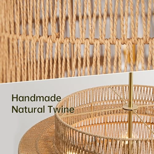 Boho Rattan Chandelier - 1.9"-51.2"